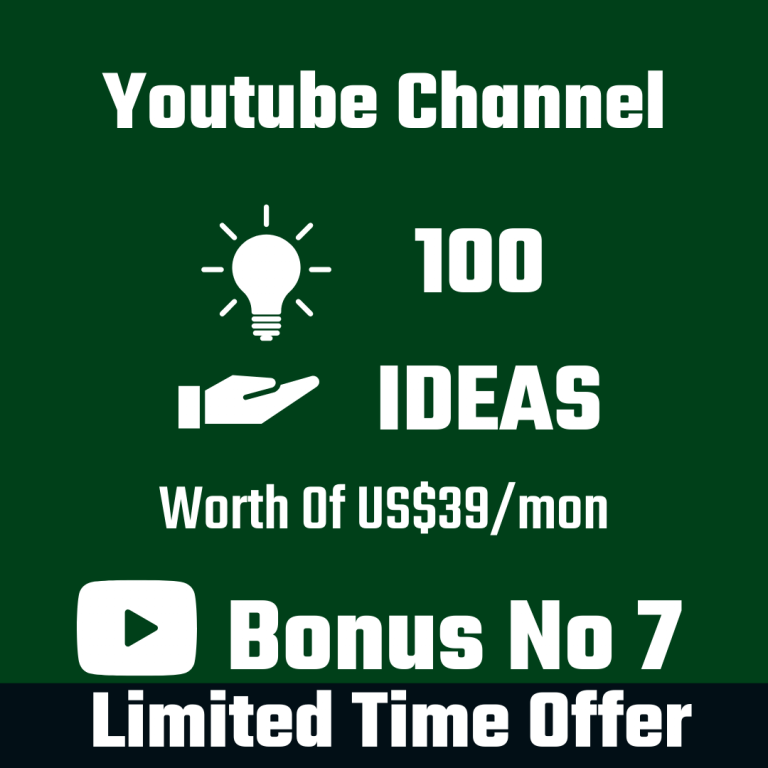 YouTube Channel 100 Ideas